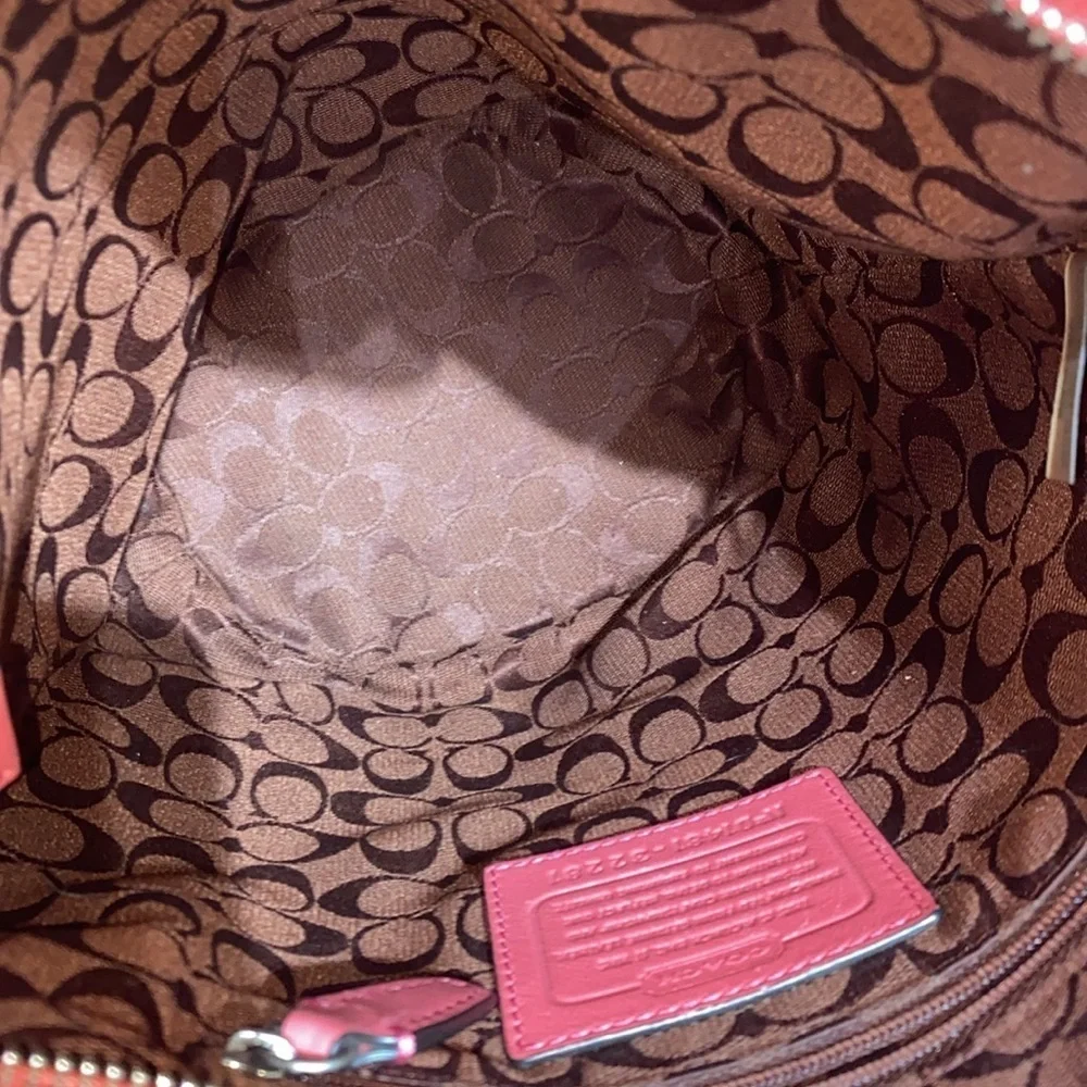 COACH Bleecker Sport Mini Duffle Crossbody Shoulder Bag Loganberry 32281